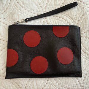 M. Hulot Polka Dot Vesu Clutch - Navy/Red -